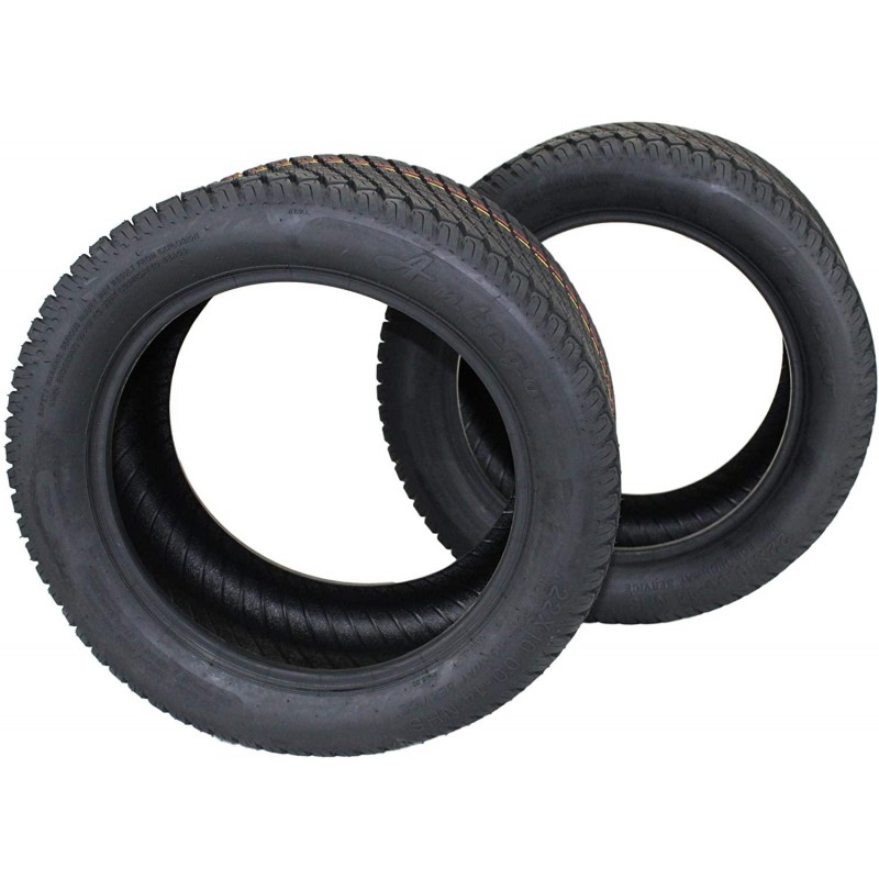 Antego (Set of 2) 22x10.00-14 Turf Tires for Lawn and Garden Mower