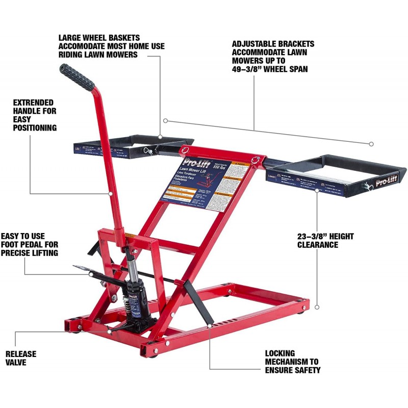 Pro-LifT T-5355A 550 Pound Capacity Lawn Mower Lift