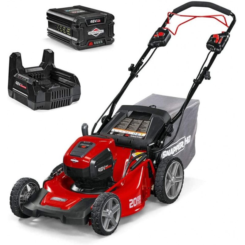 Snapper HD 48V MAX Cordless Electric Self-Propelled 20-Inch Lawn Mower Kit with (1) 5.0 Battery and (1) Rapid Charger