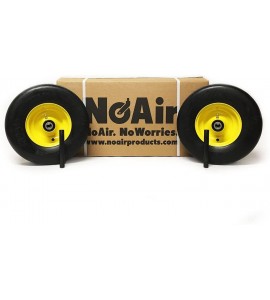 NoAir (2) John Deere Flat Free Wheel Assemblies 13x5.00-6 Yellow Replaces TCA13769 NoAir (2) John Deere Flat Free Wheel Assemblies 13x5.00-6 Yellow Replaces TCA13769
