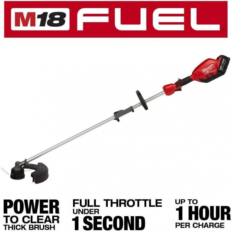 Milwaukee M18 Fuel 18-Volt Lithium-Ion Brushless Cordless String Trimmer with Quik-LOK Attachment Capability and 9.0 Ah Battery