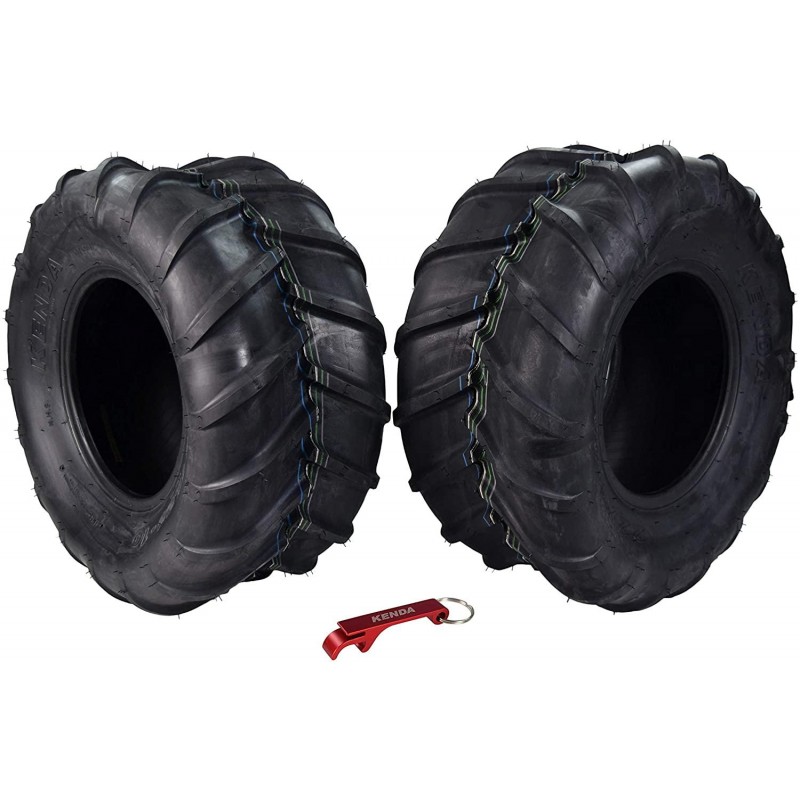 Kenda Tires Lawn and Garden Rear Mower Tires for Grasshopper Mowers with Bottle Opener Key Chain (22x11-10 2 Pack)