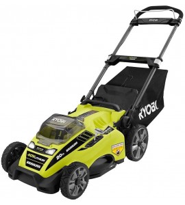 Ryobi RY40180 40V Brushless Lithium-Ion Cordless Electric Mower Kit, with 5.0Ah Battery, 19.88