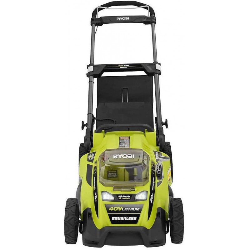 Ryobi RY40180 40V Brushless Lithium-Ion Cordless Electric Mower Kit, with 5.0Ah Battery, 19.88