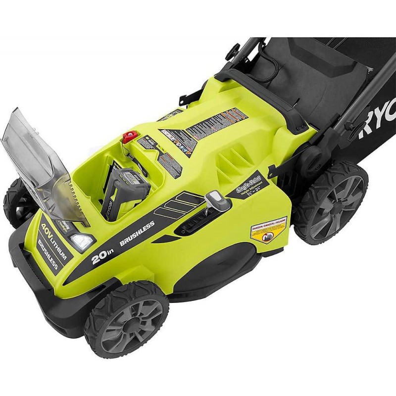 Ryobi RY40180 40V Brushless Lithium-Ion Cordless Electric Mower Kit, with 5.0Ah Battery, 19.88