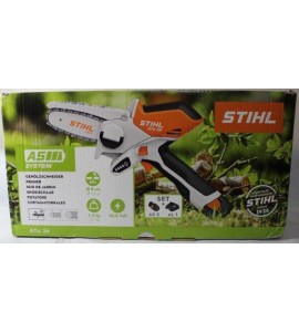 STIHL GTA 26 PRUNER CHAINSAW W/CARRYING CASE, BATTERY AND CHARGER.