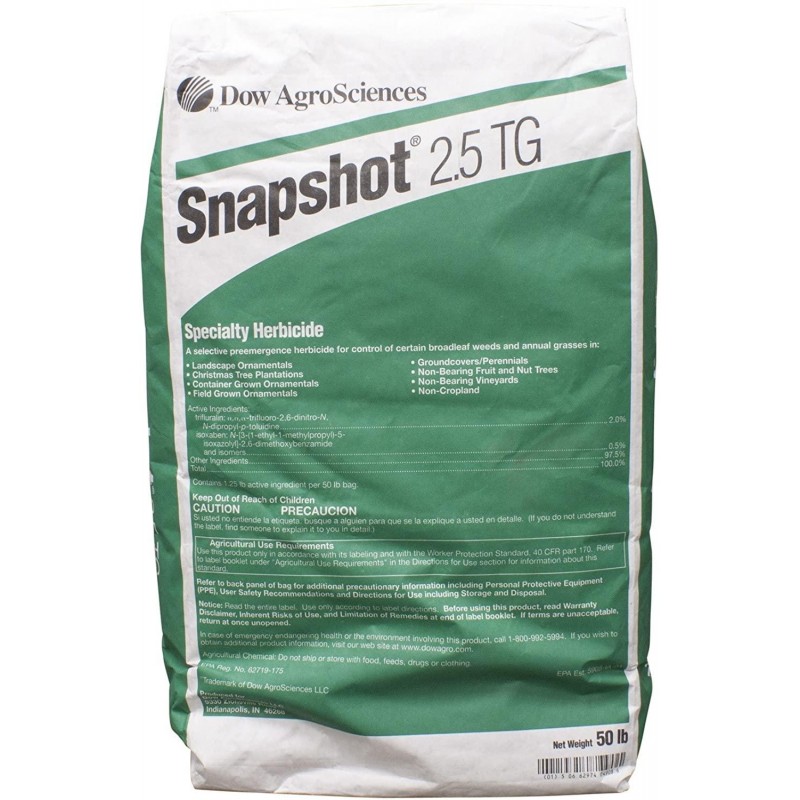 Dow Snapshot - 50 Pound bag - Mulch Bed Weed Inhibitor