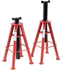 Sunex 1410 10-Ton, High Height, Pin Type, Jack Stands, Pair