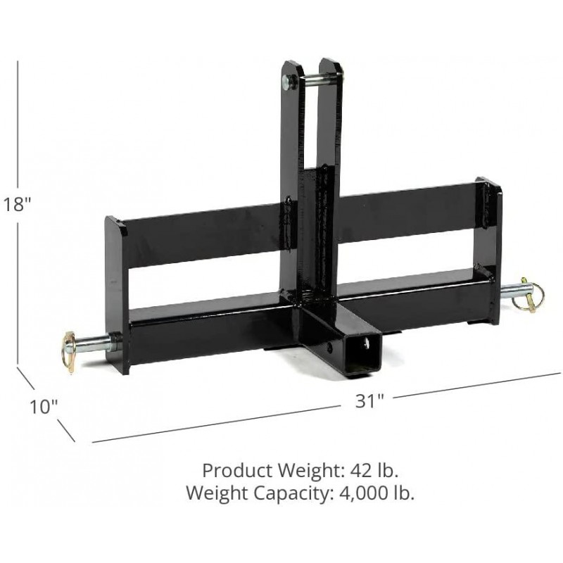 Titan Tractor Drawbar with Suitcase Weight Brackets 2