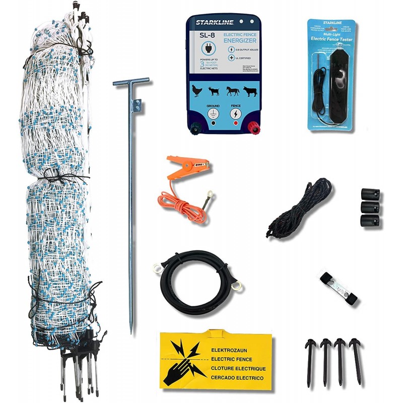 Starkline Electric Poultry Netting Kit - AC Energizer (48