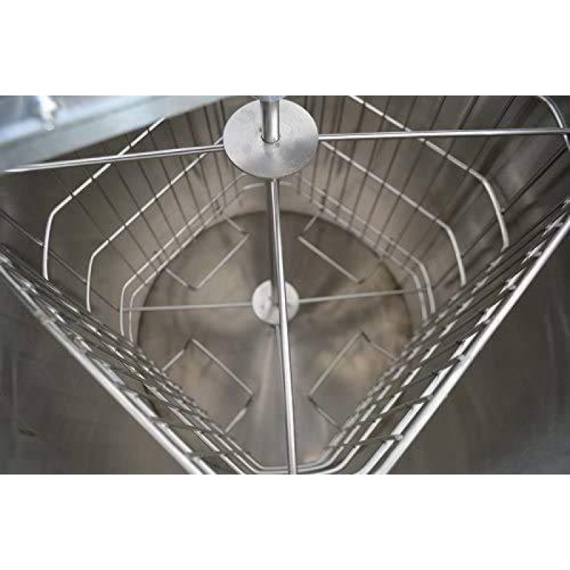 INTBUYING Electric 4 Frame Honey Extractor Stainless Steel Honeycomb Drum Spinner Beekeeping Farm Equipment with Stand