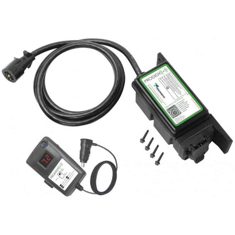 Tekonsha 902502 Prodigy RF, Plug & Play Trailer Mounted Proportional Brake Controller for Trailers with 1-3 Axles, Black