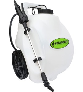 Workhorse Sprayers LG05SS Rechargeable Spot Sprayer - White Portable Sprayer with Wheels, Vertical & Horizontal Stream Range, 5 Gallon Tank. Garden Sprayer Workhorse Sprayers LG05SS Rechargeable Spot Sprayer - White Portable Sprayer with Wheels, Vertical & Horizontal Stream Range, 5 Gallon Tank. Garden Sprayer
