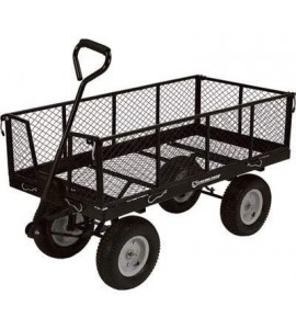 Strongway Steel Jumbo Garden Wagon - 1400-Lb. Capacity, 48in.L x 24in.W
