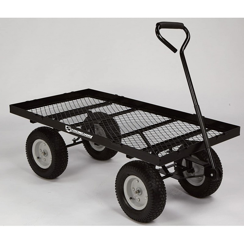 Strongway Steel Jumbo Garden Wagon - 1400-Lb. Capacity, 48in.L x 24in.W
