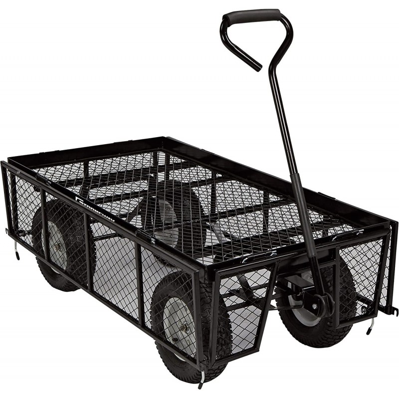 Strongway Steel Jumbo Garden Wagon - 1400-Lb. Capacity, 48in.L x 24in.W