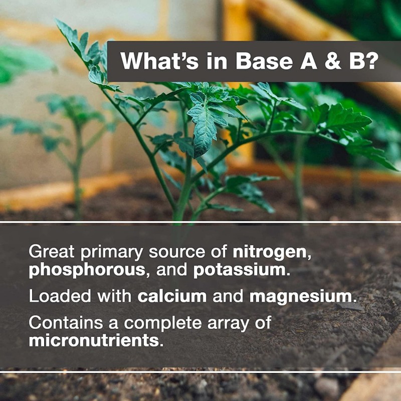TPS Base A+B Two Part Set Complete Plant Growing Nutrient Formula for All Plants, for Both Soil and Hydro, 2.5 Gallon Set (2 x 320 oz)
