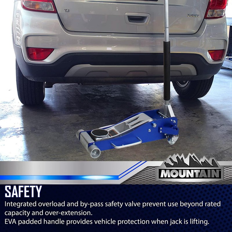 3 Ton Aluminum Racing Jack and Service Jack Steel Hybrid Low Profile Quick Lifting Jack Mountain