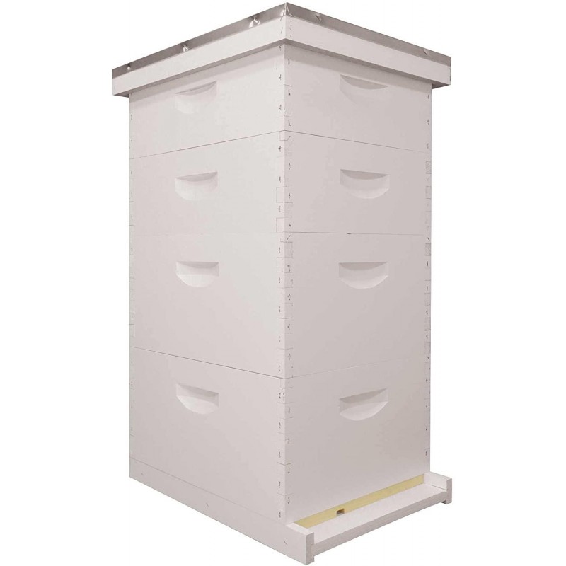 Mann Lake Beehive kit, Completely Assembled Kit, Painted, with Frames and Foundation, Ready to Use,10 Frame Kit, 2 Deep Bee Boxes, 2 Medium Supers, Made in The USA