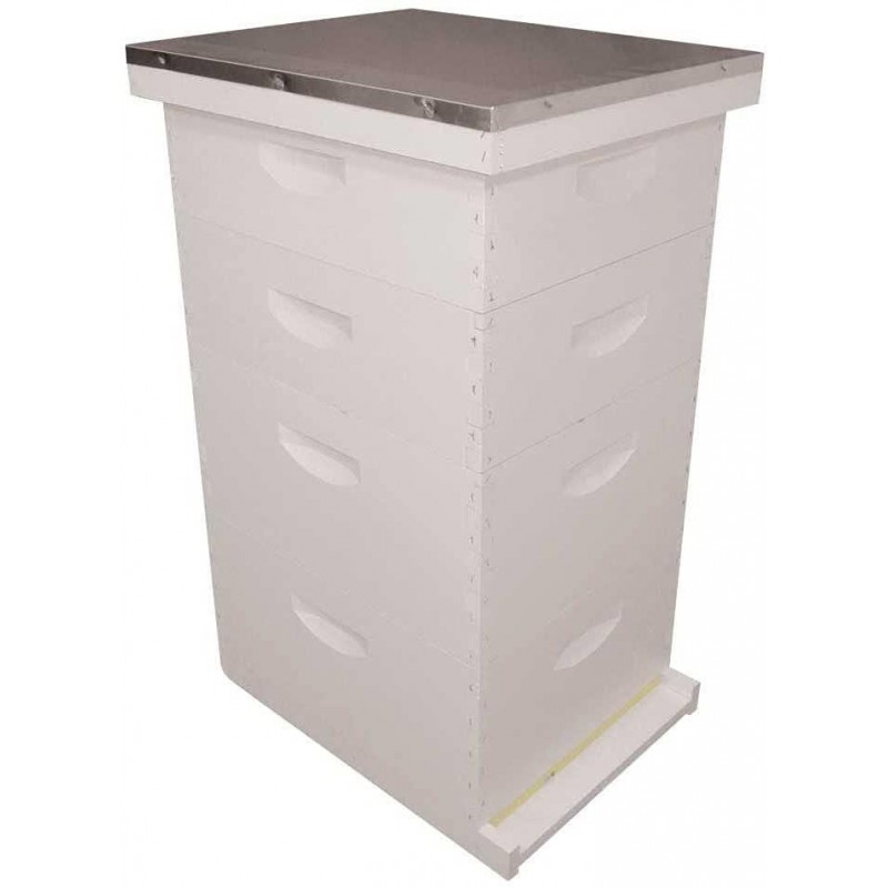 Mann Lake Beehive kit, Completely Assembled Kit, Painted, with Frames and Foundation, Ready to Use,10 Frame Kit, 2 Deep Bee Boxes, 2 Medium Supers, Made in The USA