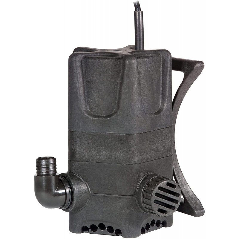 Little Giant WGP-65-PW Dual Discharge Direct Drive Submersible Waterfall and Pond Pump, 230 Watts, 1,900 GPH, Black, 566409