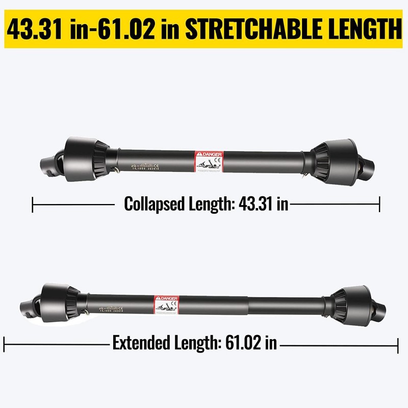 VEVOR PTO Shaft, 1-3/8