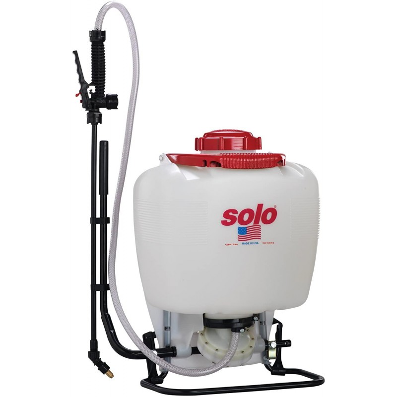 Solo 475-B-DELUXE Professional Diaphragm Pump Backpack Sprayer, 4-Gallon, Bleach Resistant Pump Assembly