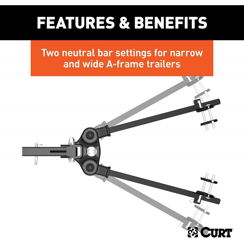 CURT 17501 TruTrack 4P Weight Distribution Hitch with 4X Sway Control, Up to 15K, 2-in Shank, 2-5/16-Inch Ball