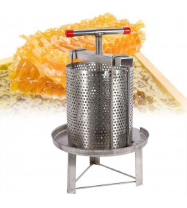 Honey Press Extractor Stainless Steel Household Manual Honey Press paraffin machine Press Beekeeping Tool Diameter 24cm USA STOCK