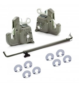 Category #1 Pat's Easy Change with Stabilizer Bar - Best Quick Hitch System On The Market – Flexible, Durable and Affordable - Comes w/ 4 Pair of Lynch Pin Washers