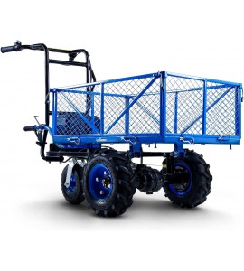 Landworks Utility Service Cart Wheelbarrow Power Wagon Super Duty Electric 48V DC Li-Ion Battery Powered 500LBS Load & 1000LBS+ Hauling Capacity Farm & Garden Dump w/All Purpose Modular Cargo Bed