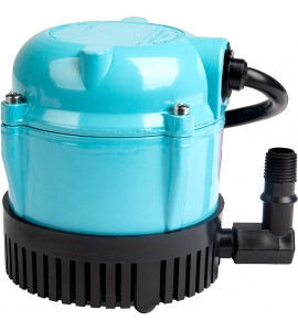 Little Giant 1-A 115 Volt, 1/200 HP, 170 GPH Small Submersible Permanently Oiled Pump for Fountain, Water Displays and Air Conditioners, 6-Foot Cord, Blue, 500203