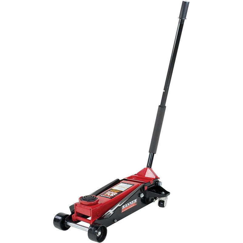 Blackhawk B6350 Black/Red Fast Lift Service Jack - 3.5 Ton Capacity, 28 1/2