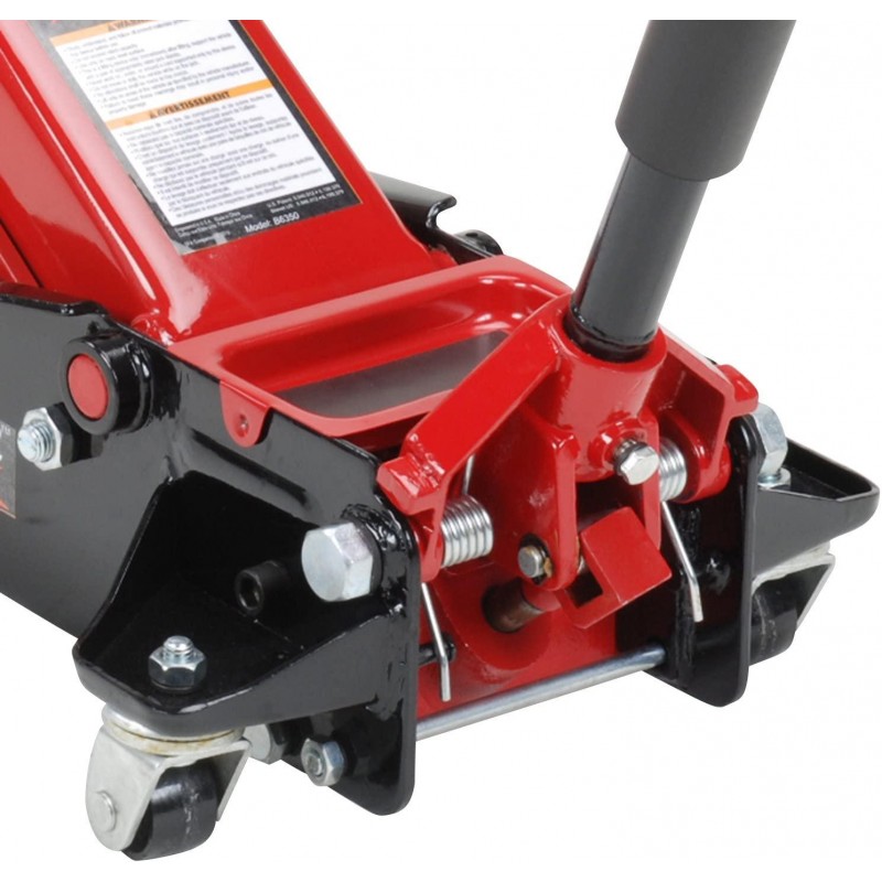 Blackhawk B6350 Black/Red Fast Lift Service Jack - 3.5 Ton Capacity, 28 1/2