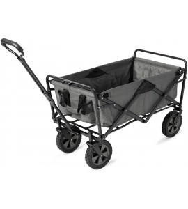 Mac Sports Heavy Duty Steel Frame Collapsible Folding 150 Pound Capacity Outdoor Camping Garden Utility Wagon Yard Cart, Gray Mac Sports Heavy Duty Steel Frame Collapsible Folding 150 Pound Capacity Outdoor Camping Garden Utility Wagon Yard Cart, Gray