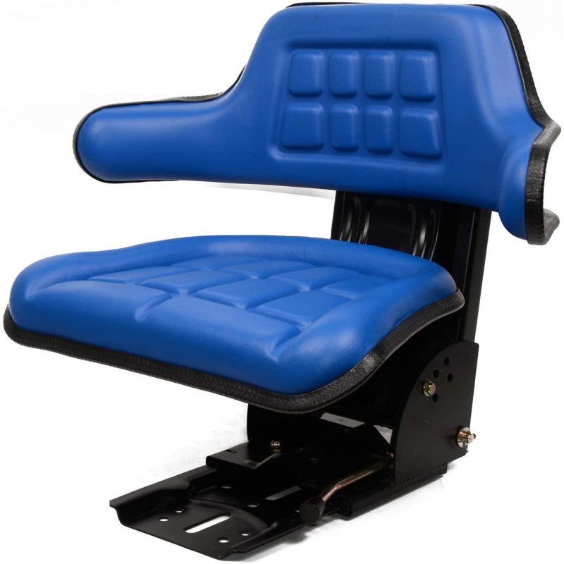 Universal Tractor Suspension Seat Sliding Rails Adjustable,Waffle Style,Fits for John Deere,Ford/New Holland,Massey Ferguson,Kubota (Blue)