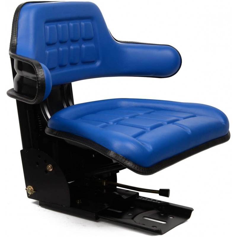 Universal Tractor Suspension Seat Sliding Rails Adjustable,Waffle Style,Fits for John Deere,Ford/New Holland,Massey Ferguson,Kubota (Blue)
