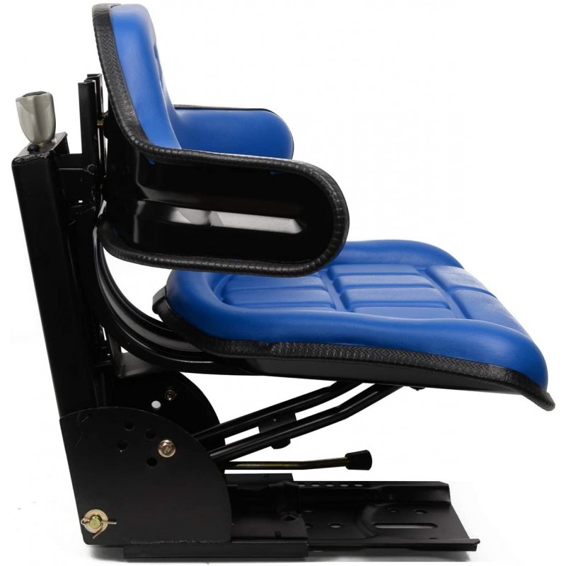 Universal Tractor Suspension Seat Sliding Rails Adjustable,Waffle Style,Fits for John Deere,Ford/New Holland,Massey Ferguson,Kubota (Blue)