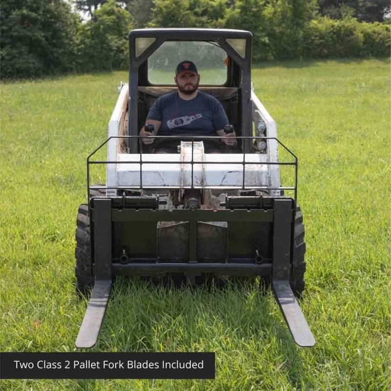 Titan Attachments HD Skid Steer Pallet Fork Attachment, 48