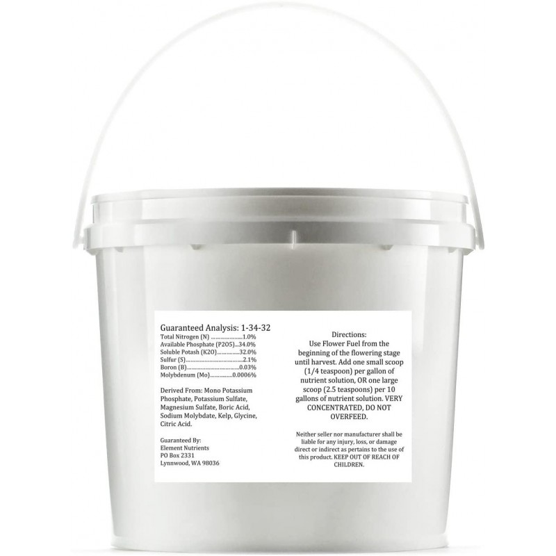 Flower Fuel 1-34-32, 5000g - The Best Flower Additive for Bigger, Heavier Harvests (5000g)