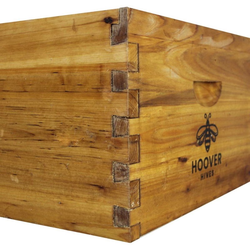 Hoover Hives 10 Frame Langstroth Beehive Dipped in 100% Beeswax Includes Wooden Frames & Waxed Foundations (2 Deep Boxes, 1 Medium Box)(Fully Assembled)
