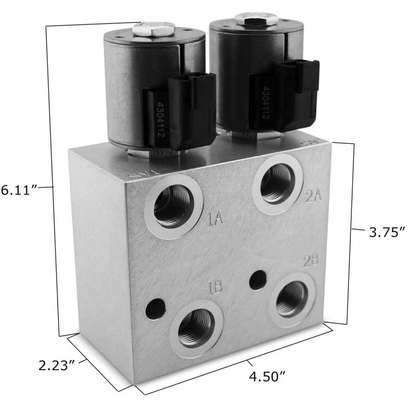 Hydraulic Multiplier, SCV Splitter/Diverter Manifold Valve with Couplers and Command Switch, Turn 1 Circuit into 2 Circuits!