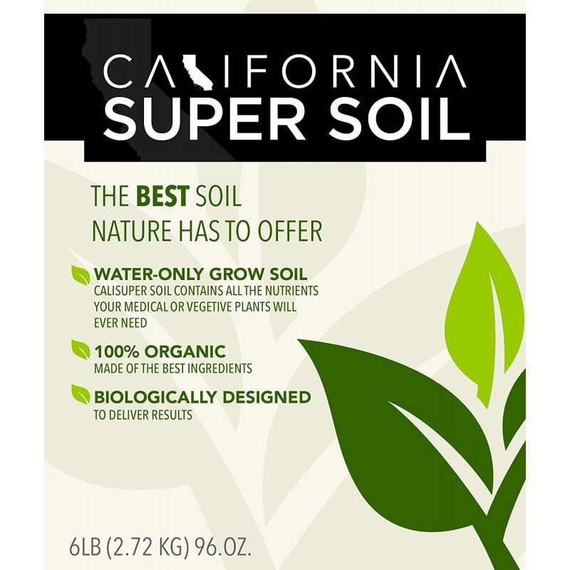 California Hot Soil Premium 100% Organic Super Soil Kit, 18+ Nutrient Blend - Living Soil Technology - Potting and Garden Soil for Indoor Grow Kit - Includes (7x) 6 Lbs Bag of CaliHotSoil