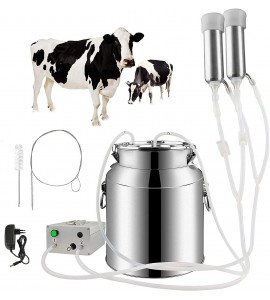 LQQSD Dairy Cow Milking Machine, pulsating Vacuum Milk Pump, Automatic Portable Livestock Milking Equipment (14L, Cows) (Color : for Cow, Size : Battery Milker 14L) LQQSD Dairy Cow Milking Machine, pulsating Vacuum Milk Pump, Automatic Portable Livestock Milking Equipment (14L, Cows) (Color : for Cow, Size : Battery Milker 14L)