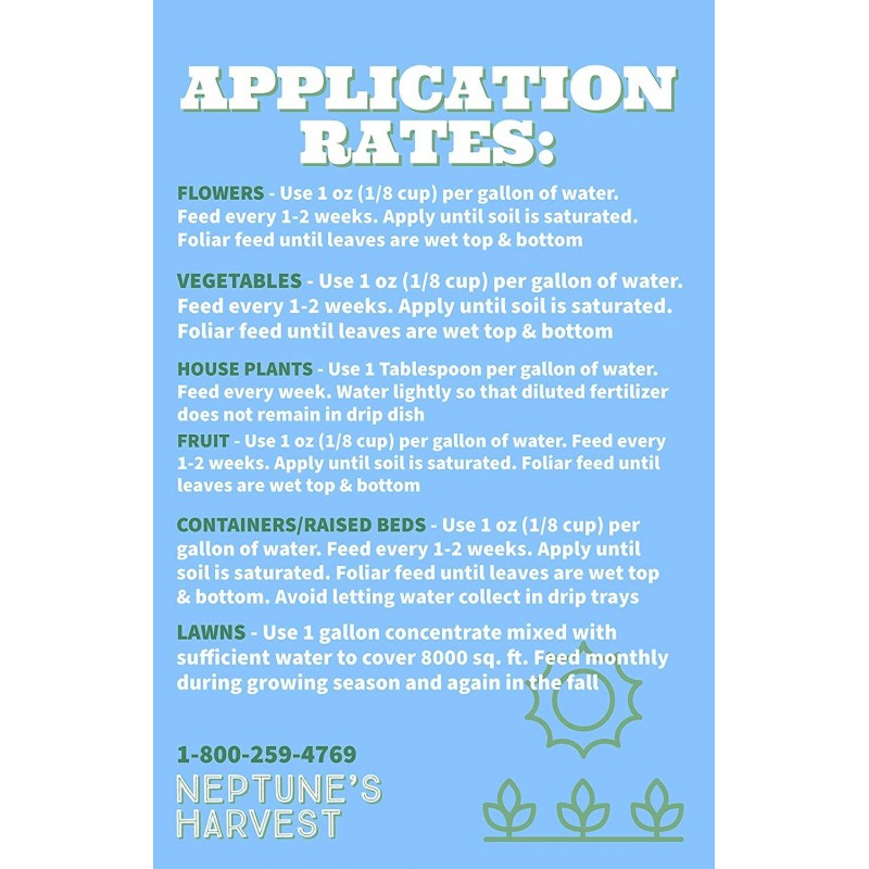 Neptune's Harvest Fish & Seaweed Fertilizer 2-3-1, 5 Gallon Pail