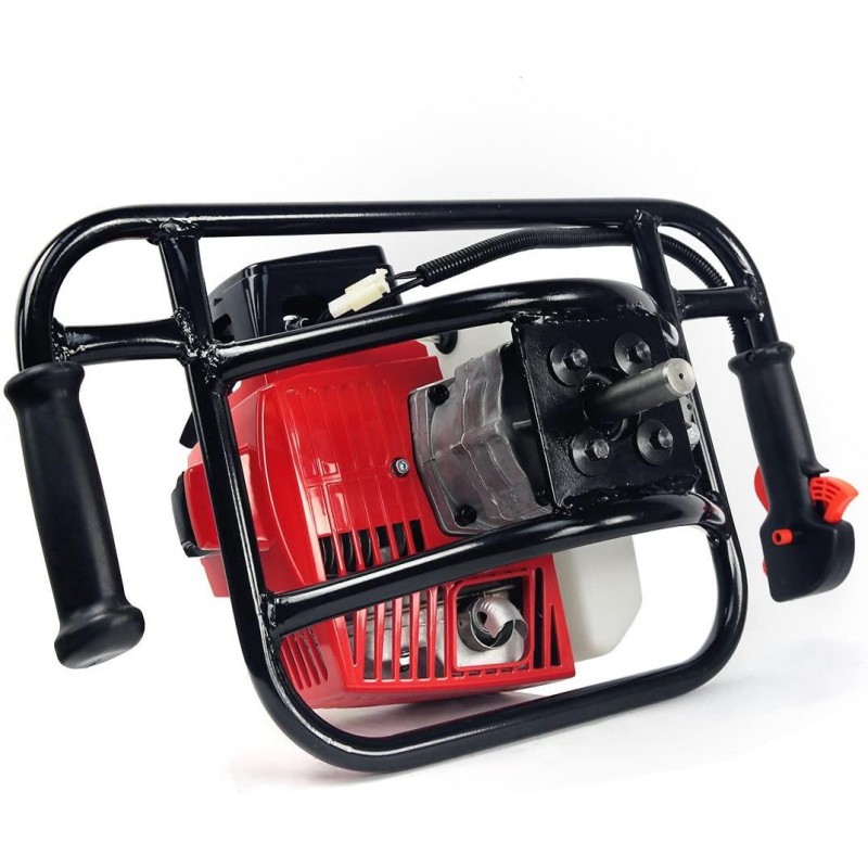 XtremepowerUS V-Type 63CC Gas Posthole Digger One Man Auger Post Hole Digging Fence Post Dirt Tree with 12