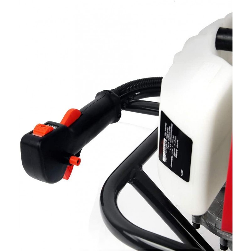 XtremepowerUS V-Type 63CC Gas Posthole Digger One Man Auger Post Hole Digging Fence Post Dirt Tree with 12