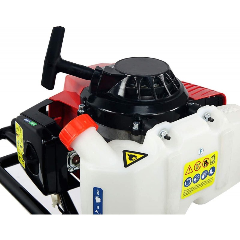 XtremepowerUS V-Type 63CC Gas Posthole Digger One Man Auger Post Hole Digging Fence Post Dirt Tree with 12