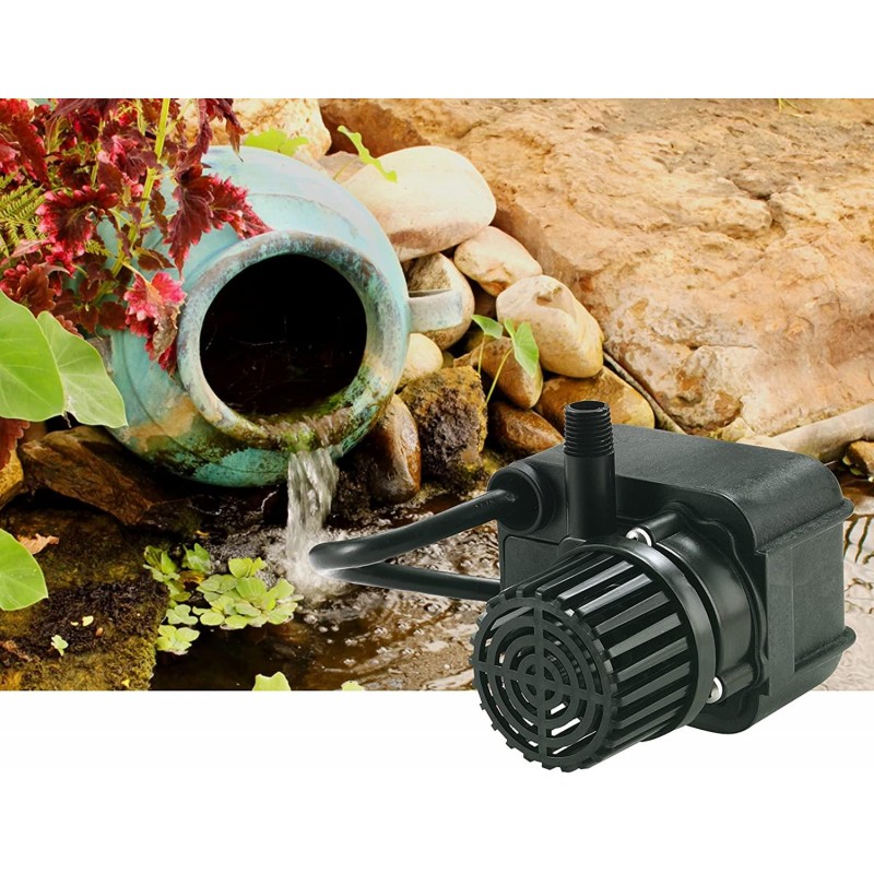 Little Giant 566611 PE-2F-PW Direct Drive Submersible Fountain/Small Pond Pump, 47 Watts, 300 GPH, Black