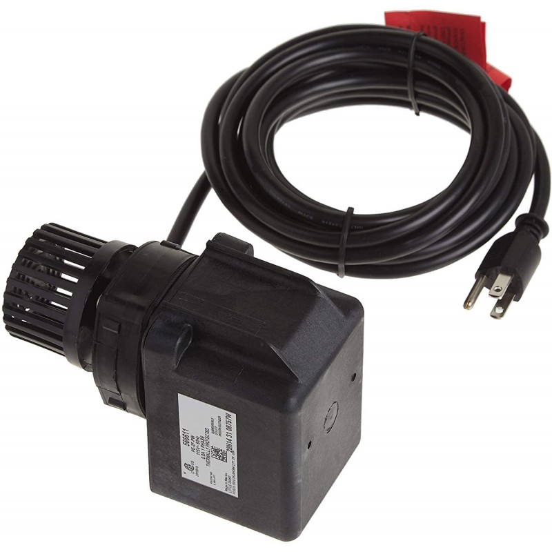 Little Giant 566611 PE-2F-PW Direct Drive Submersible Fountain/Small Pond Pump, 47 Watts, 300 GPH, Black